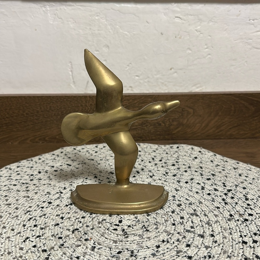 Bird in Flight Brass Sculpture...